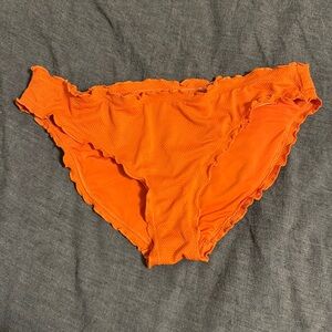 aerie orange lettuce trim bikini bottom